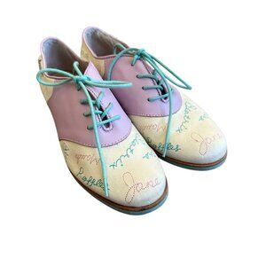 Bass x Rachel Antonoff Snim Cupcake Lace-Up Shoes Oxford Round Toe Size 6.5